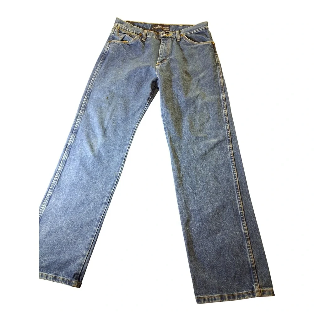 Wrangler George Strait Cowboy Cut Collection Jeans 33x32 Blue Denim 13MGSHD